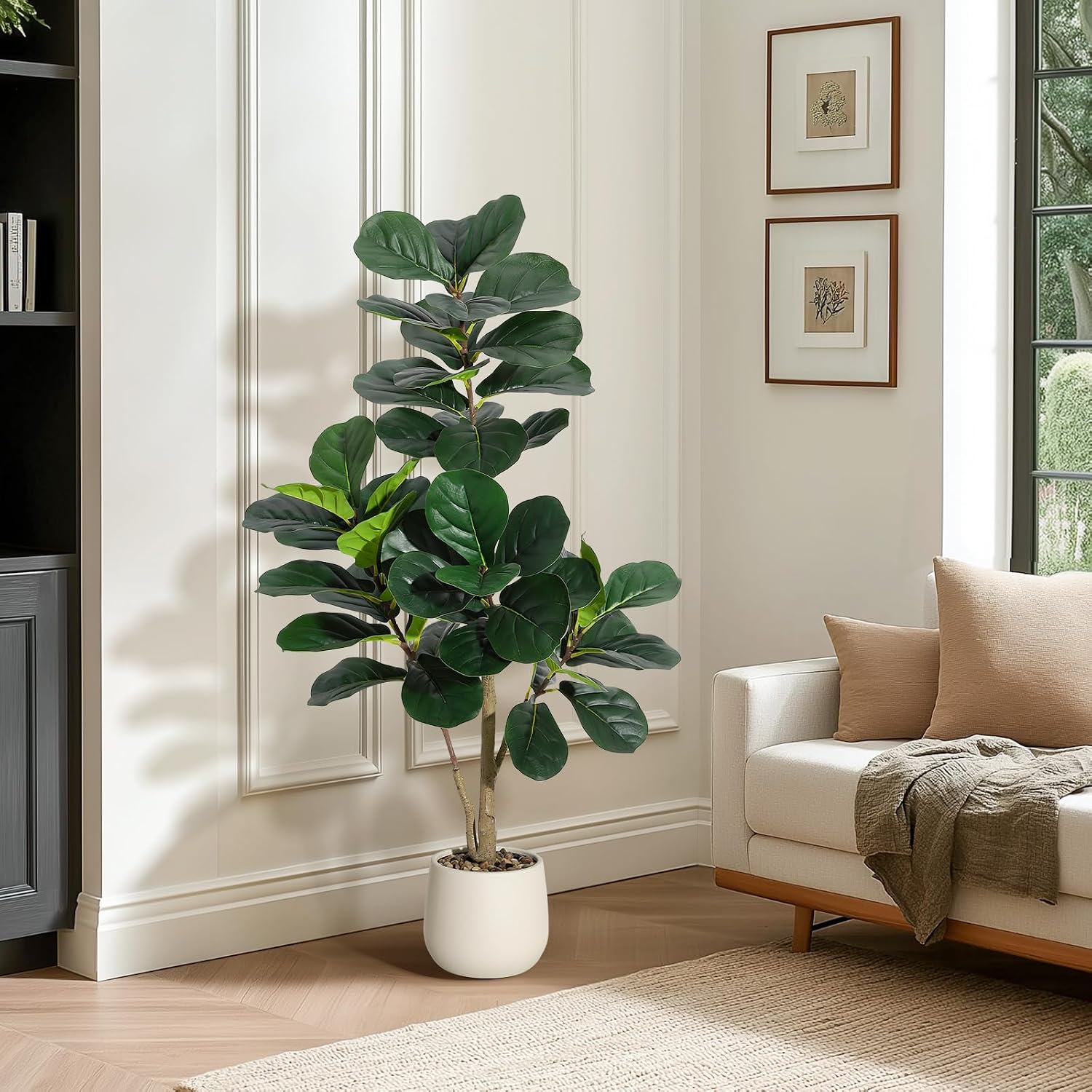 Ficus Lyrata Tree - Árvore artificial de figueira-lira de 1,20