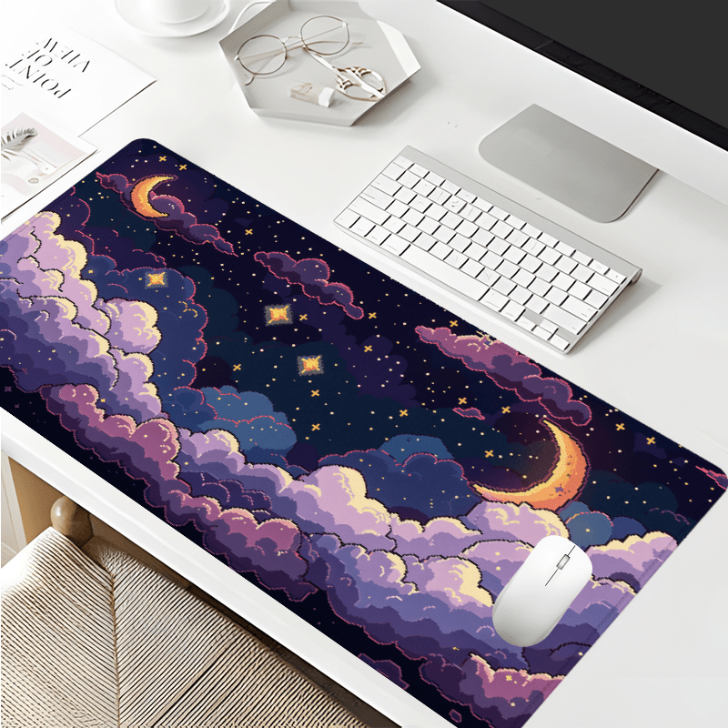Tradescantia Purple - Mouse Pad Nuvem Noturna Estrelada Roxa