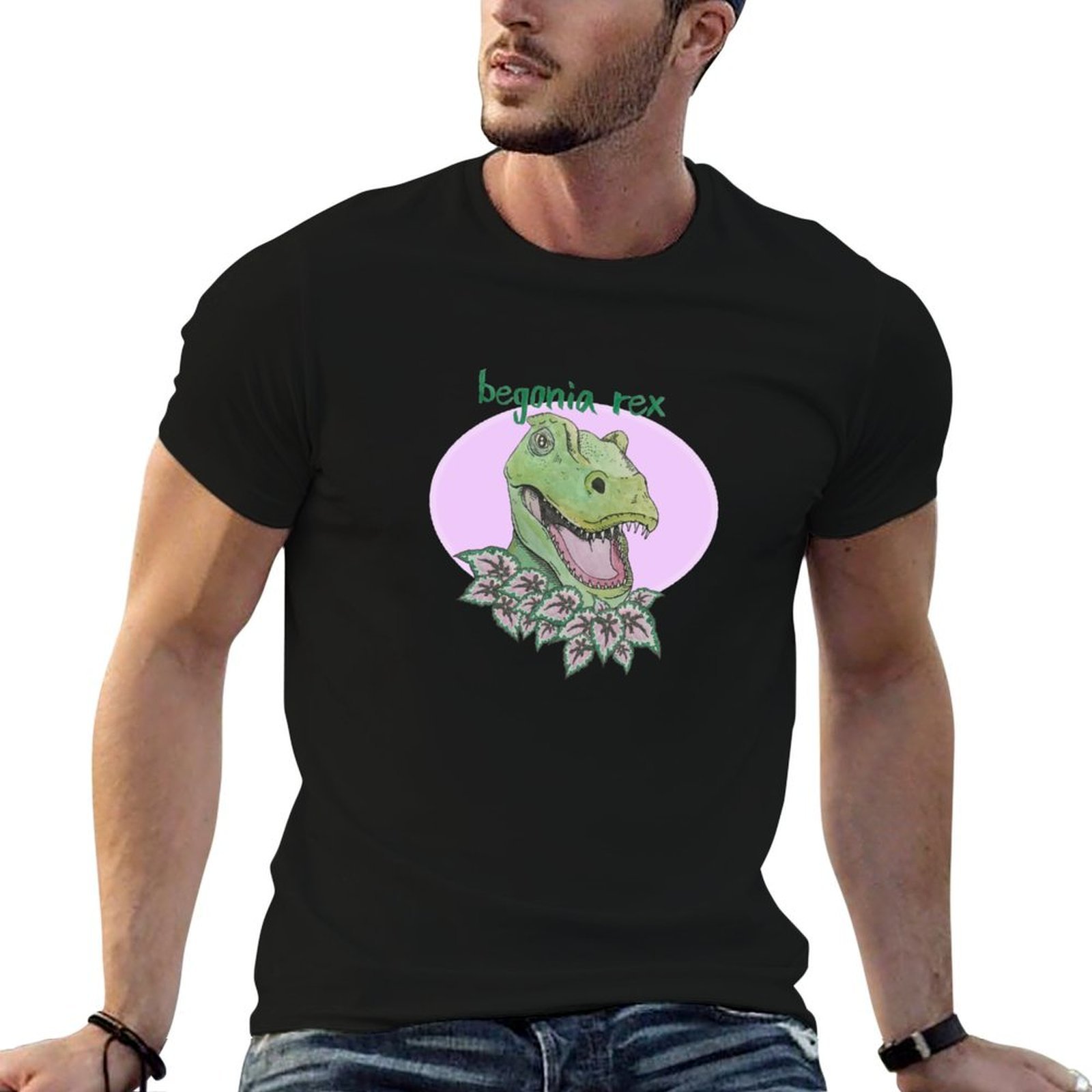 Camiseta T rex begônia (rosa)  - Begonia Rex avaliação e preço