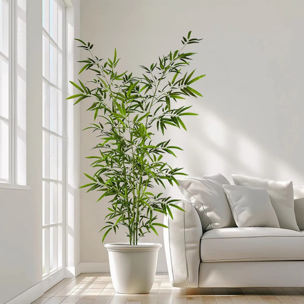 Bambu verde artificial pu + pv - Ficus Lyrata Tree avaliação e preço